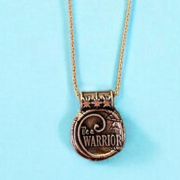 Alex and Ani Jewelry - NWT Disney Alex and Ani Necklace A Wrinkle in Time “Be A Warrior” Gold Tone 28”